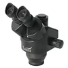 7X-45X Simul-Focus Parfocal Continuous Zoom Trinocular Stereo Microscope Head 76mm Diameter Holder Focus Arms for Education 6