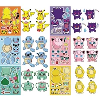 Pocket Monsters Puzzle Stickers DIY Kawaii Pikachu Cartoon Anime Luggage Notebook Skateboard Decals Decoration Kids Toys Gifts 2