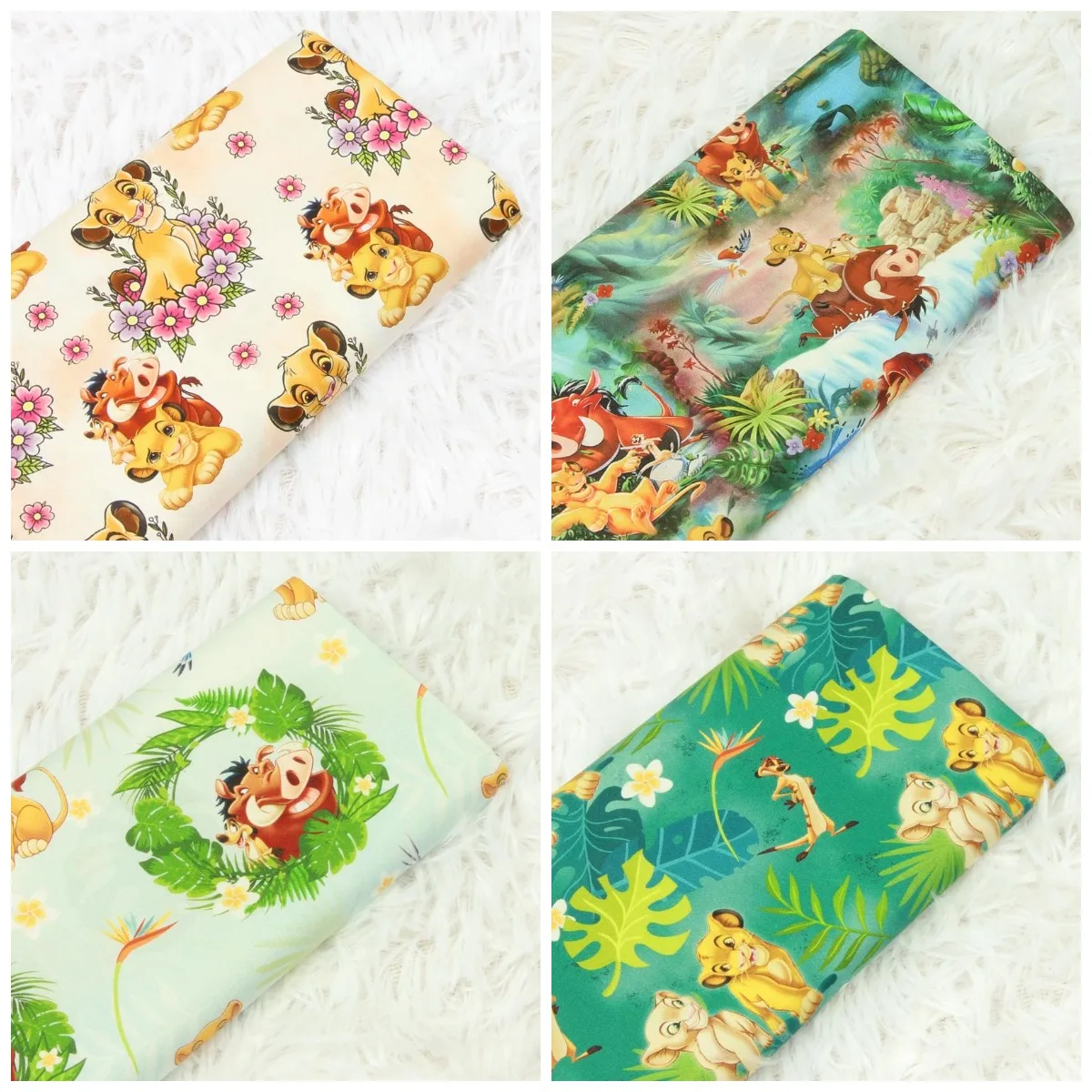 

Disney The Lion King Thin Cotton Fabric Patchwork Sewing Quilting Fabrics Needlework For Tissue DIY Cloth Dress Material