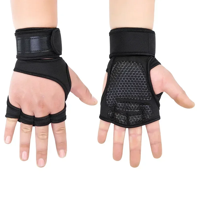 

Weightlifting Gym Training Gloves Women Men Dumbell Fitness Sports Body Building Crossfit Hand Grips Palm Wrist Protector Gloves
