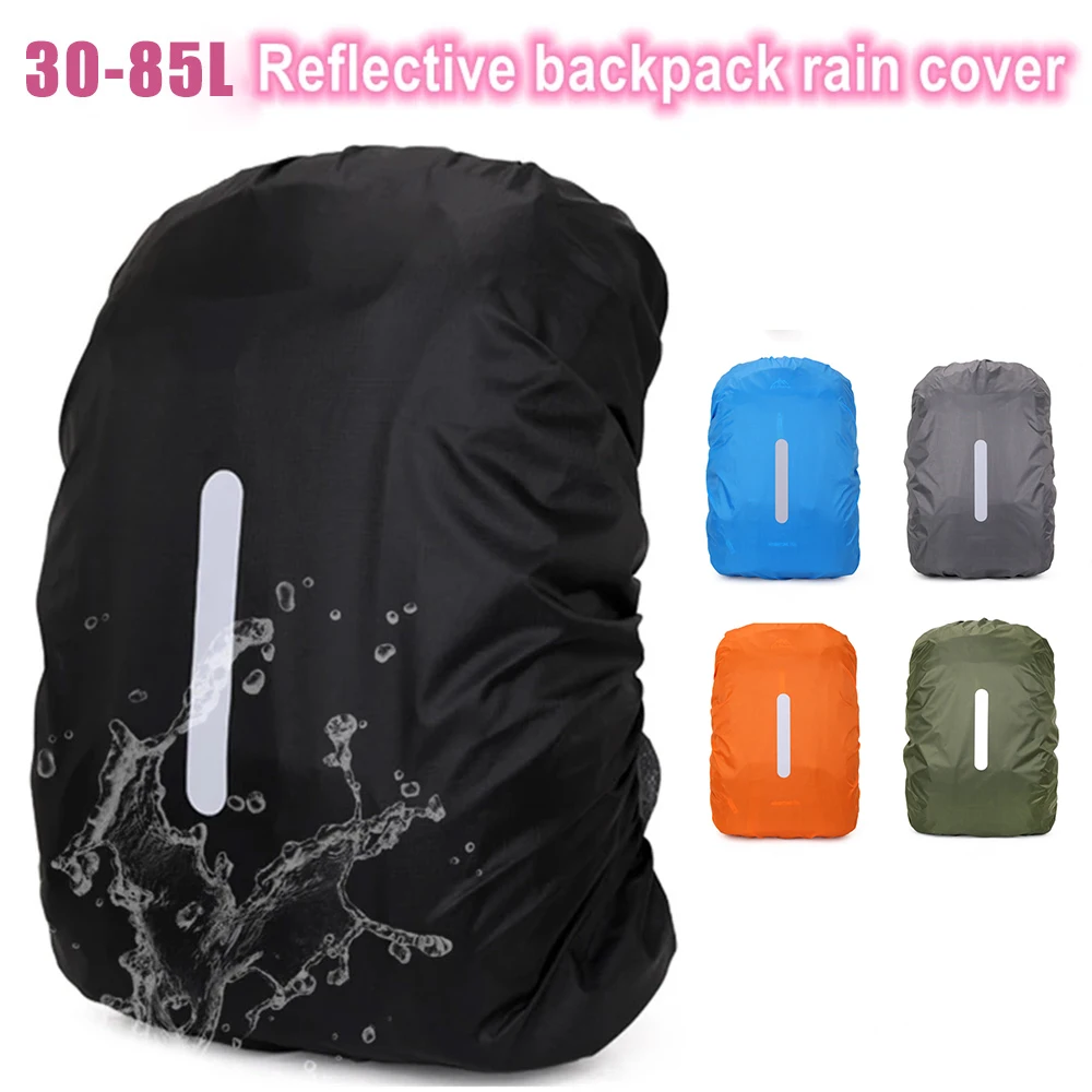 

30L/85L Reflective Waterproof Backpack Rain Cover Sport Bag Cover Rain Outdoor Camping Hiking Waterproof Cover Backpack Raincove