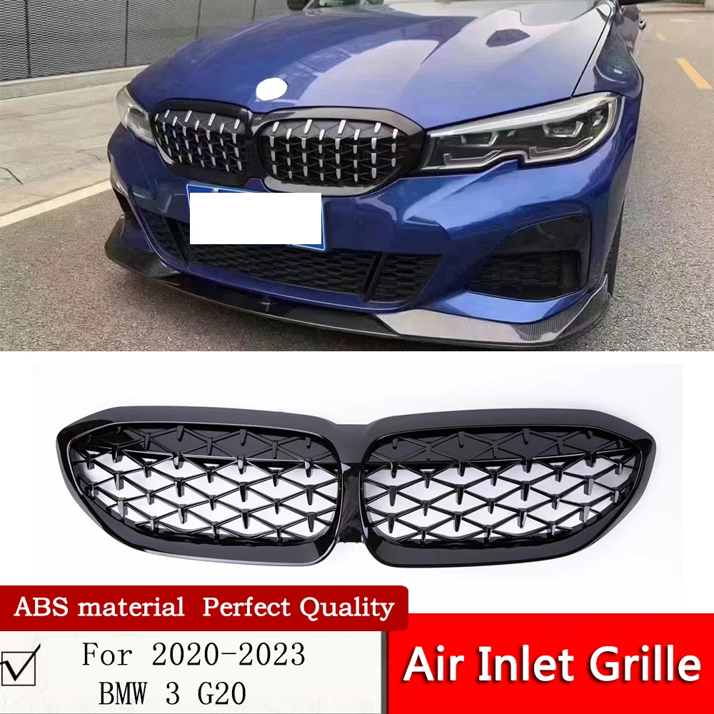 

Для BMW3 G20 И G20 LCI модернизация глянцевая черная Бриллиантовая решетка ABS Материал Черный и серебряный воздухозаборник хороший размер