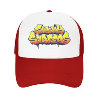 Subway Surfers Logo Trucker Cap Unisex  Video Game Hats Sun Hats Golf Hats Adjustable Polyester Mesh Baseball Cap Summer 2