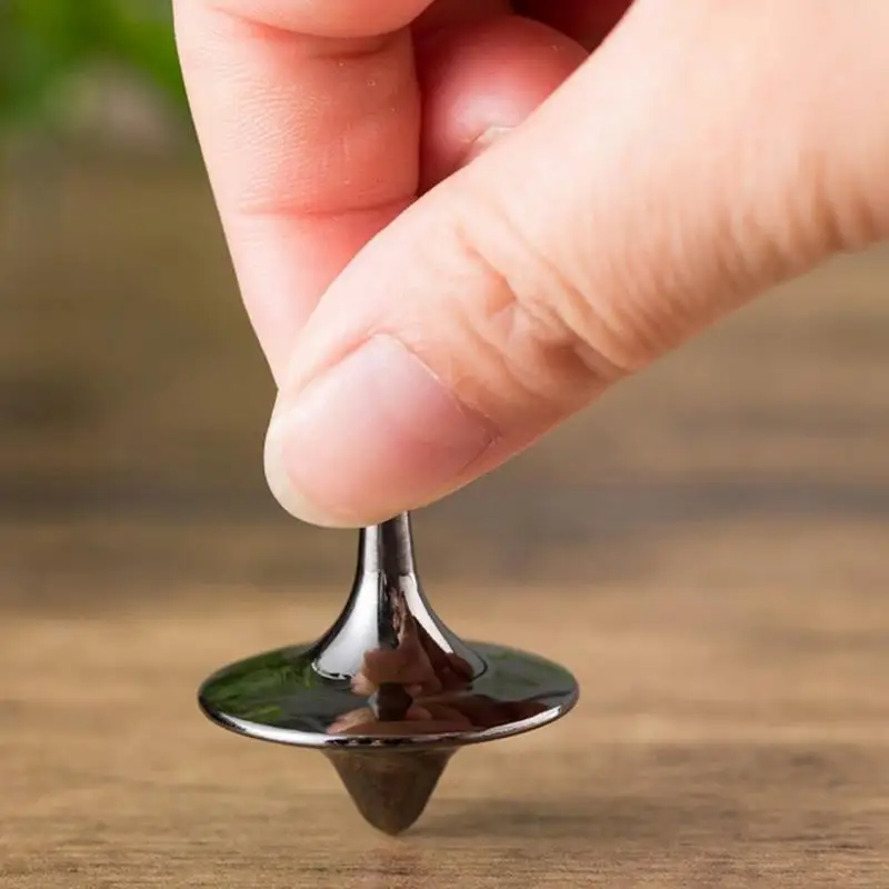 Precision Zinc Aloy Spinning Top Elegant Stable Metal Desktop Toy Gyro Streamer Silver Bright Black Gold Green Bronze Red