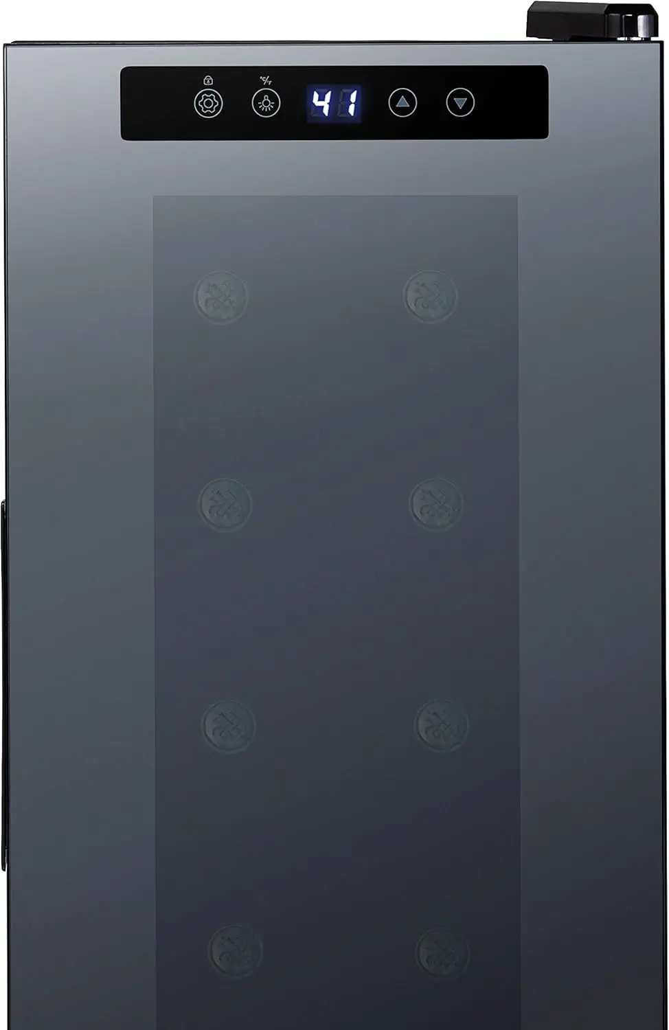 Bottle Wine Cooler Refrigerator Shadow Series Freestanding Mirrored Wine and Beverage Fridge with Double-Layer Tem
