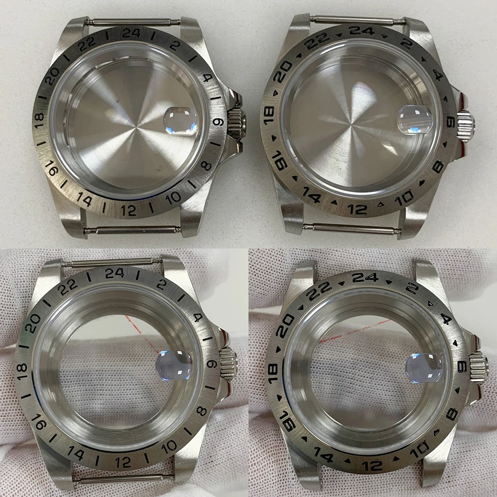 NH35 Cases Old Style 39mm Stainless Steel Watch Cover Sapphire Magnifying Glass Case for NH35/NH36 Movement