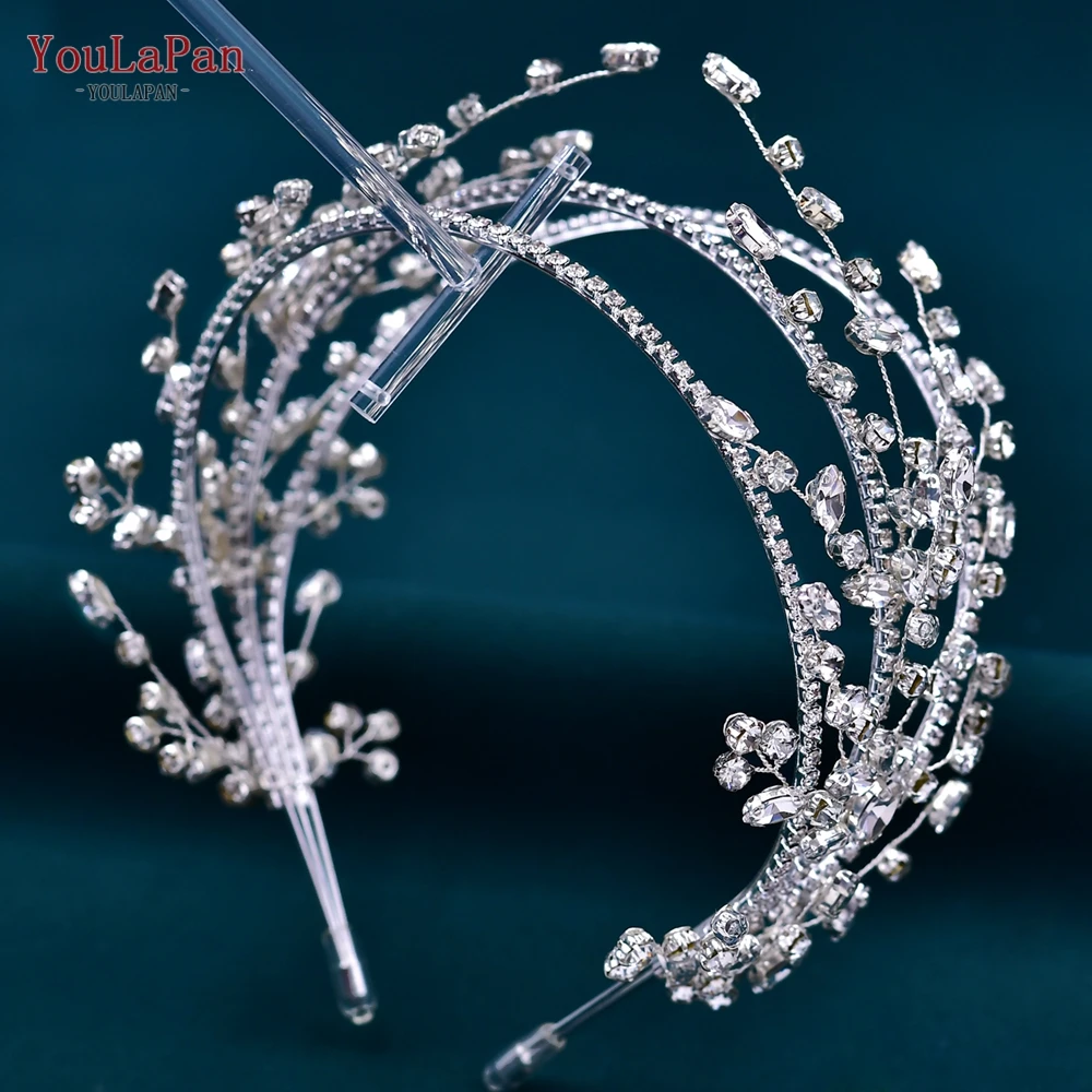 YouLaPan Rhinestone Headpiece Bridal Hairband Women Tiara Wedding Hair Accessories Bride Headwear Party Head Hoop for Girl HP381