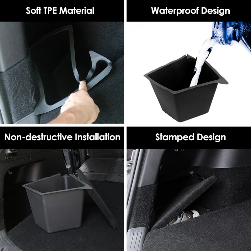 Futhnegoing-Boîte de Rangement Latérale pour Coffre de Voiture, Modèle Y 2018-24, Couverture Creuse, EvaluFlocage, Polymères, Panneau de Mathiation, Rangement, Rangement