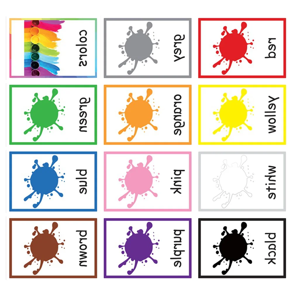 

12 Sheets Alphabet Toys Words Learning Card English Cognitive Cards Literacy Fun Game