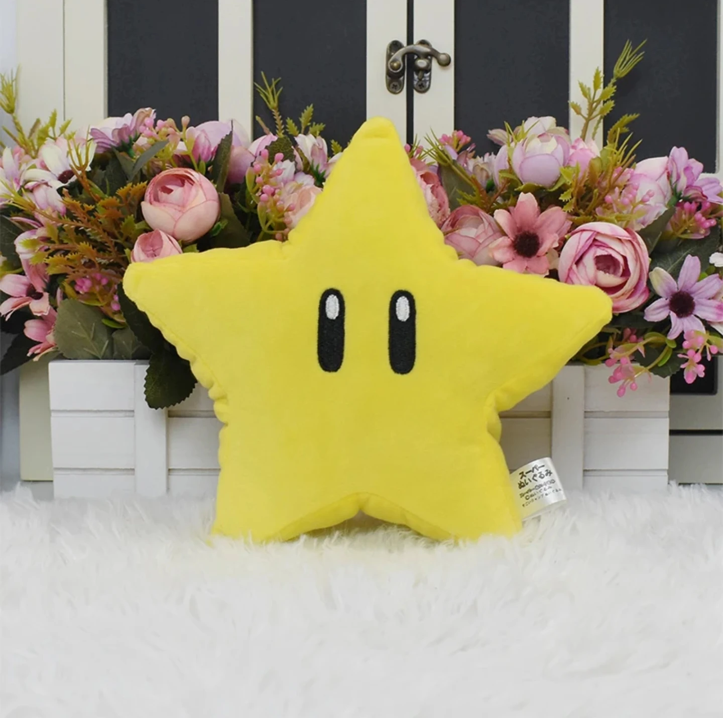 30cm pentagram plush superstar Mario cartoon Mega StarPower celebrity children's pet soft filling toy cute doll 3