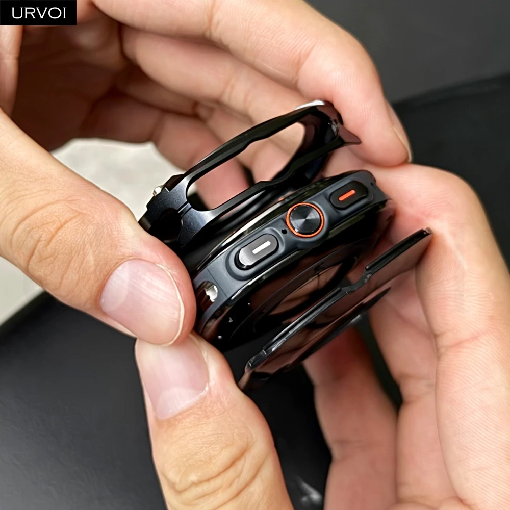 URVOI Cyberpunk Metal Protective Case – Durable Full Bumper Cover with Precision Cutouts
