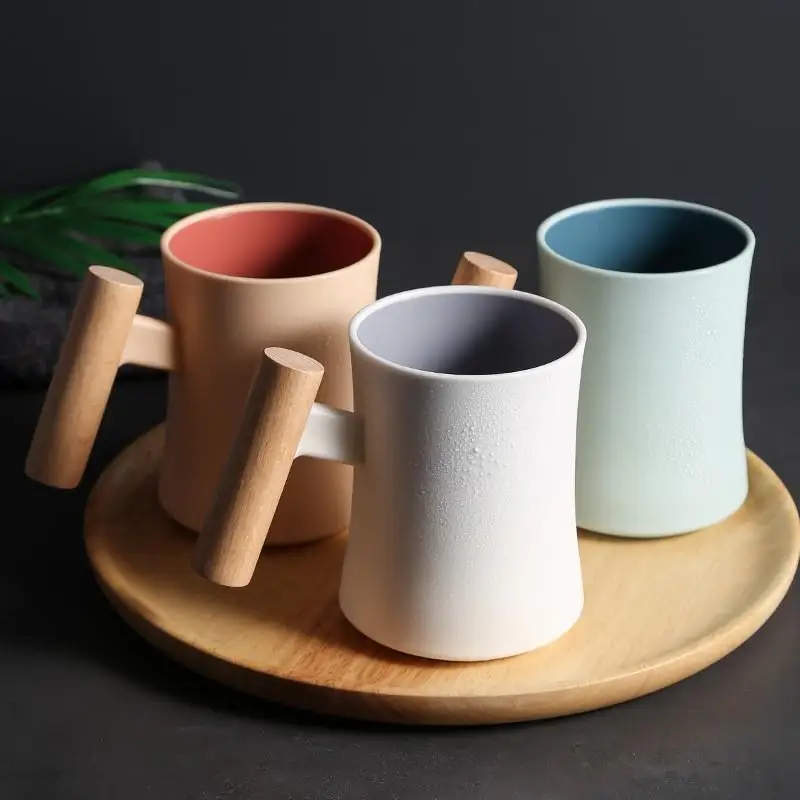 Creative Wooden Handle Toothbrush Cup For Bathroom Storage_voghion.com