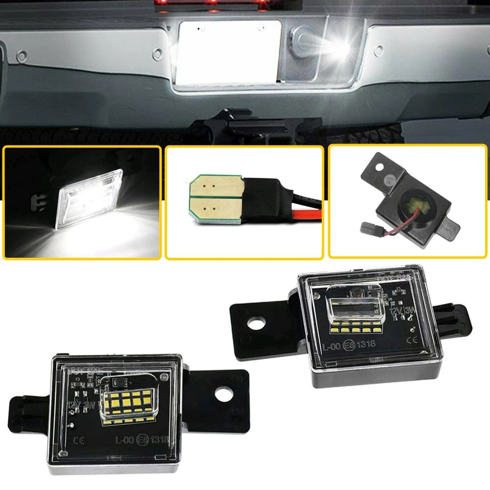 

Waterproof OE-Fit Full LED License Plate Lights Kit for Silverado Sierra 1500 2500 3500 Exterior Parts Car Accessories