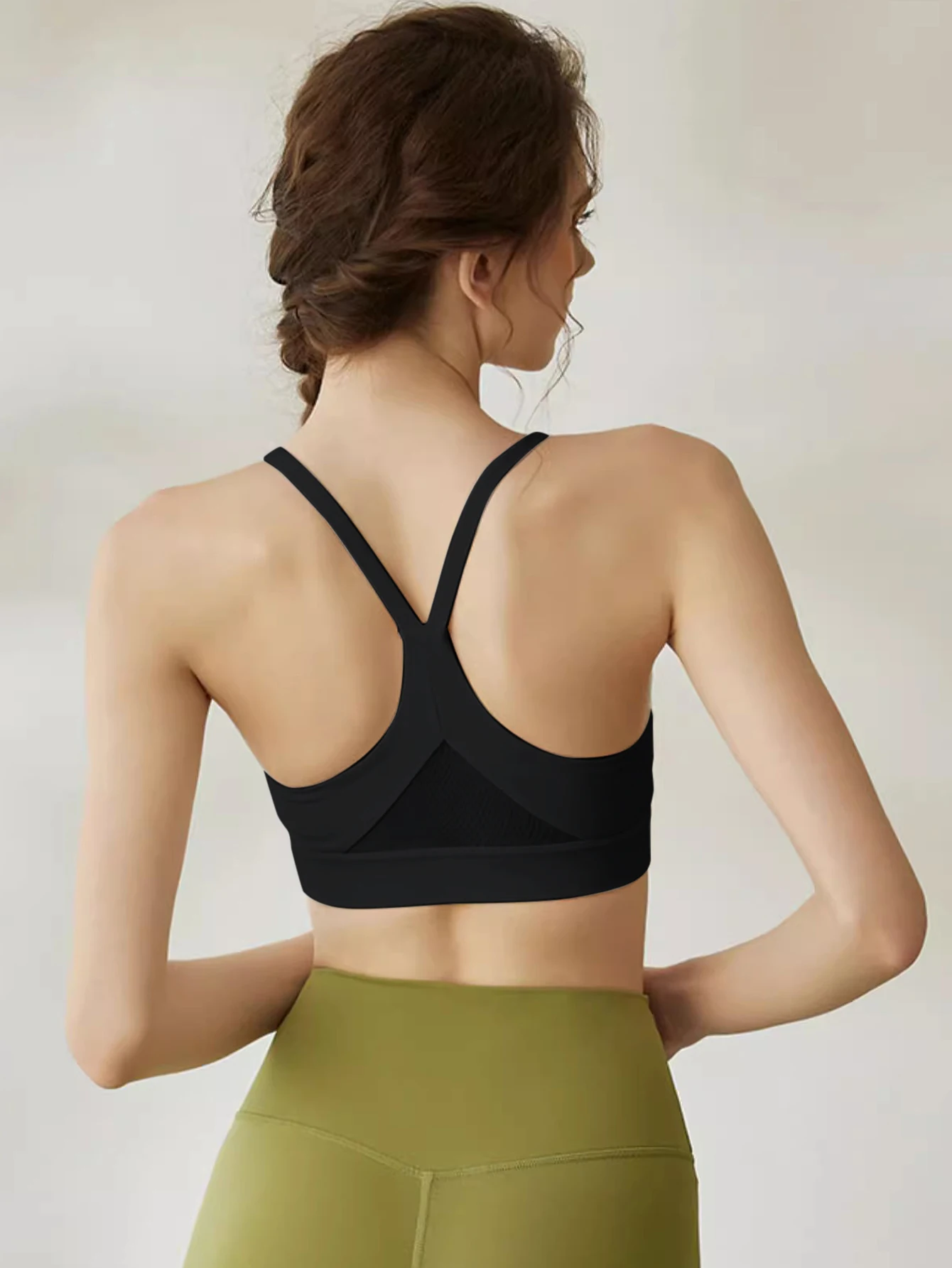 Sports Bra for Women with Beautiful Back, Plus Size, Shockproof, Running, Push-Up Vest, Professional Fitness Bra, Side Breast Support, Yoga Bra