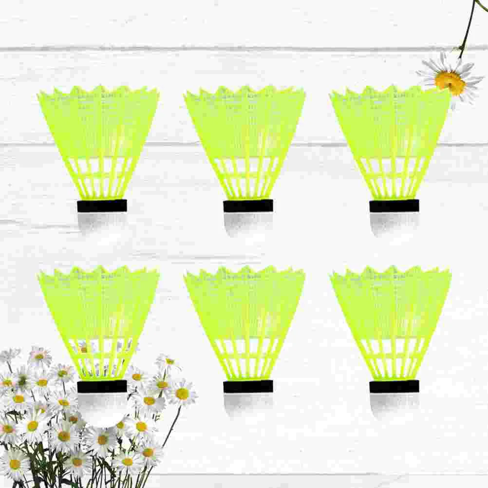 

6pcs Badminton Shuttlecocks Badminton for Sports Activities Yellow