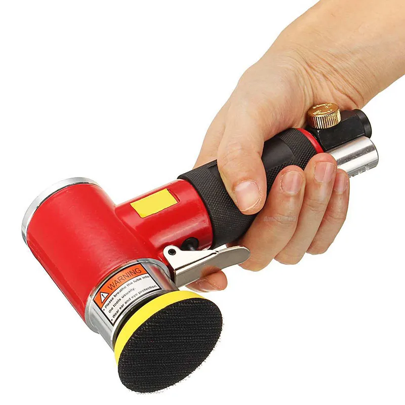 Orbit Mini Air Sander Pneumatic With 1/2/3 Inch Pad For Car Polishing High Speed Air Powered Polisher Tool Machine electric sander cordless sander pneumatic sander
