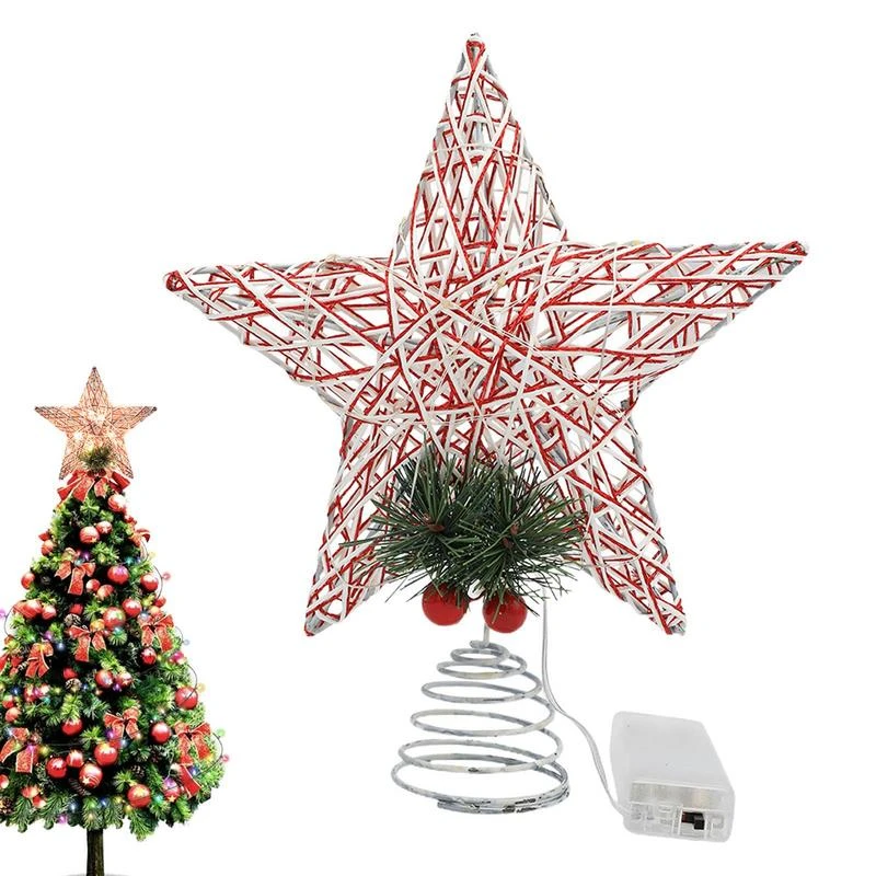 Luz superior árbol de Navidad, adorno para árbol Navidad con luces Led integradas, enchufable, para interior y oficina| | - AliExpress