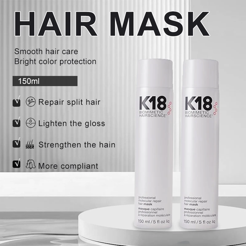 K18 Leave-In Molecular Hair Mask 150ml Original Repair Molecular Hair Damaged Dry Frizzy Treatment Moisturize (hair mask)