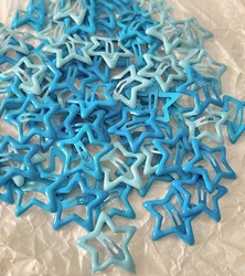 Blue Series Star Braided Hair Clips - 18 - Piece Set (18pcs - blue Series)