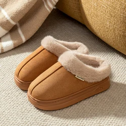 Women's Winter Anti - slip Comfort Slippers - Cozy Indoor/Outdoor Snow Boots - 42 - 43 (Brown)