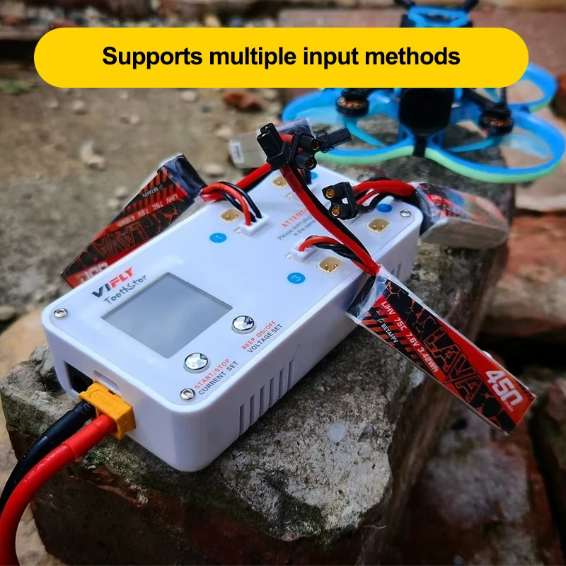VIFLY toothstor Drone Traversal Loop 2S battery charger Toothstor supports BT3.0 and XH2.54 Multiple Power Input thumbnail 4