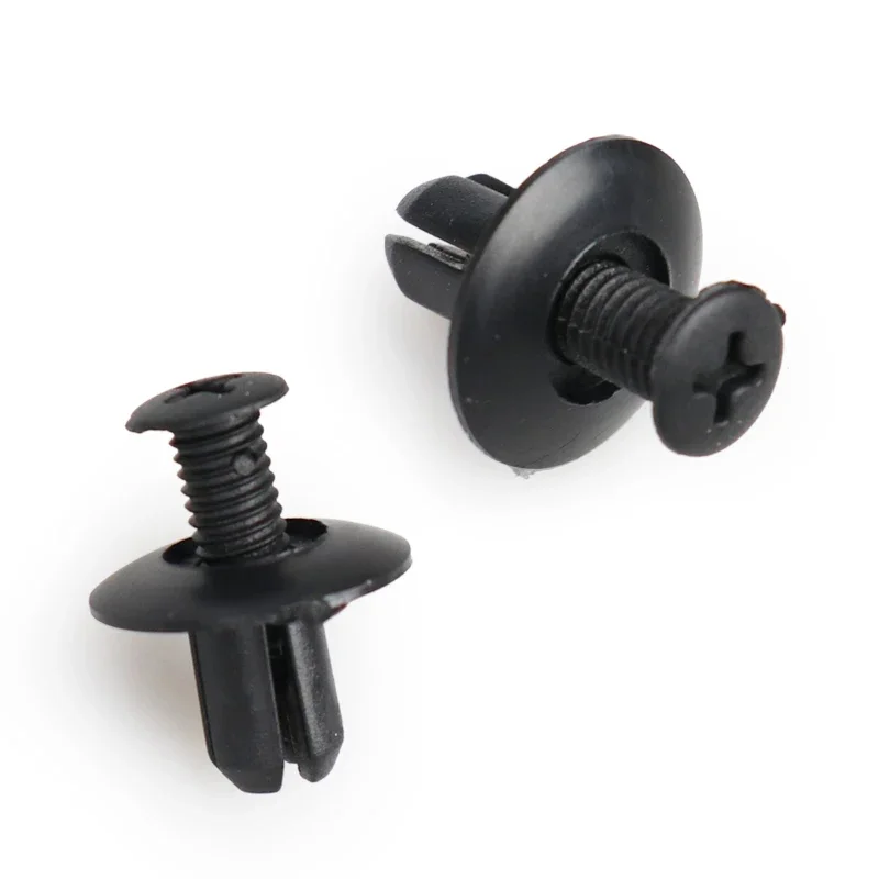 Plastic Auto Clips Auto Clips 10/20/50pcs Universal Car Bumper Fender 8mm Hole Plastic Rivets Fasteners Screw Car Fastener Clips for Toyota Focus Kia Nissan
