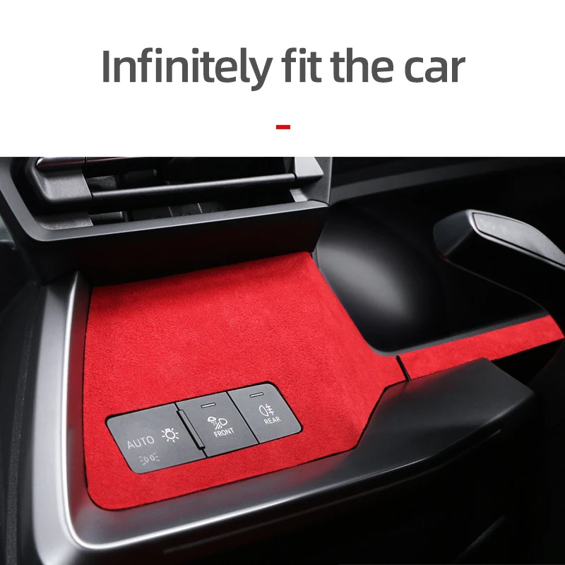 For Audi A3 8Y S3 2021-2025 Made of Alcantara Car Center Console Dashboard Panel Instrument Strip Trim Stickers Auto Accessories