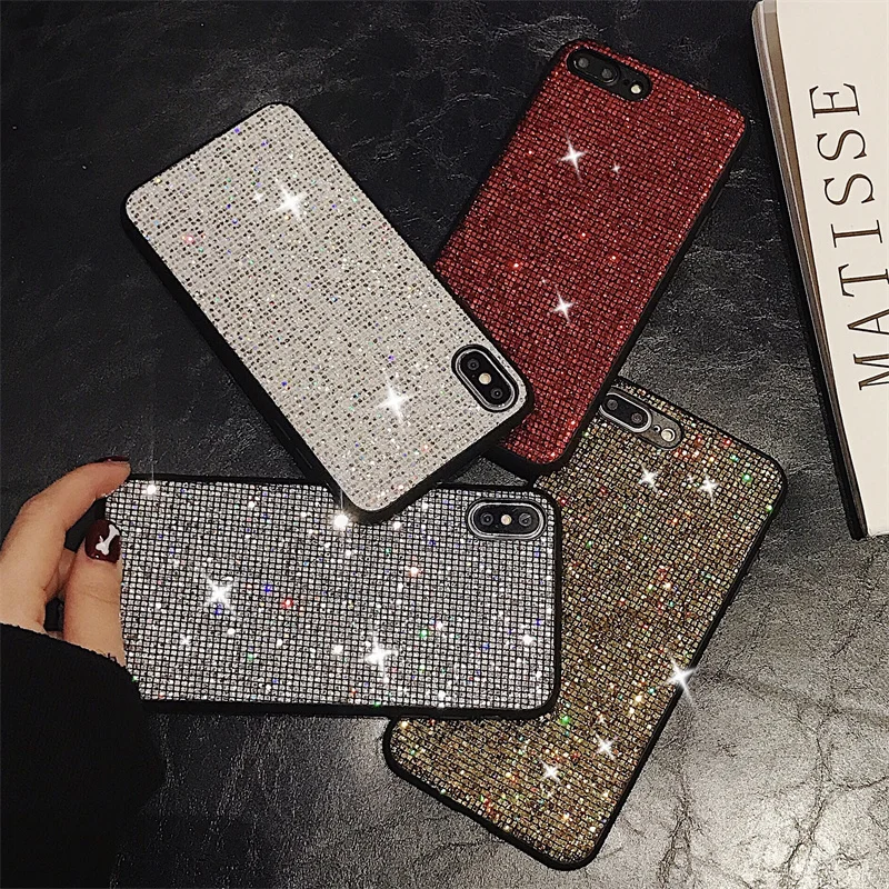 Luxury Bling Glitter Hard PC Phone Case For Xiaomi Redmi Note
