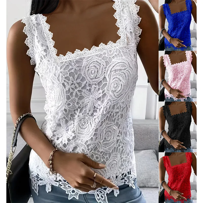 Women Summer Lace Crochet Vest Tops