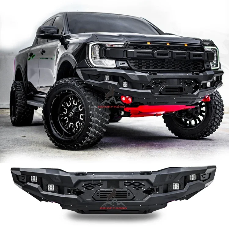 4x4 off road accessories with led lights trailer shackle bull bar Steel front bumper rear bumper combination FORD RANGER T9