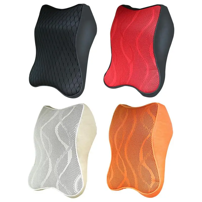 

Car Headrest Cushion Automobile Memory Foam Leather Neck Pillow Removable Breathable Leather Covered Headrest For Car SUV Truck