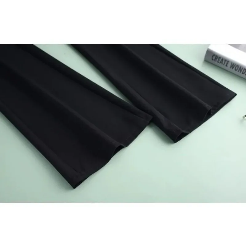 Big Size 4xl Bell-bottomed Trousers Office Elastic High Waist Flare Pants Women Spring Fall Candy Color Slim Formal Pantalones