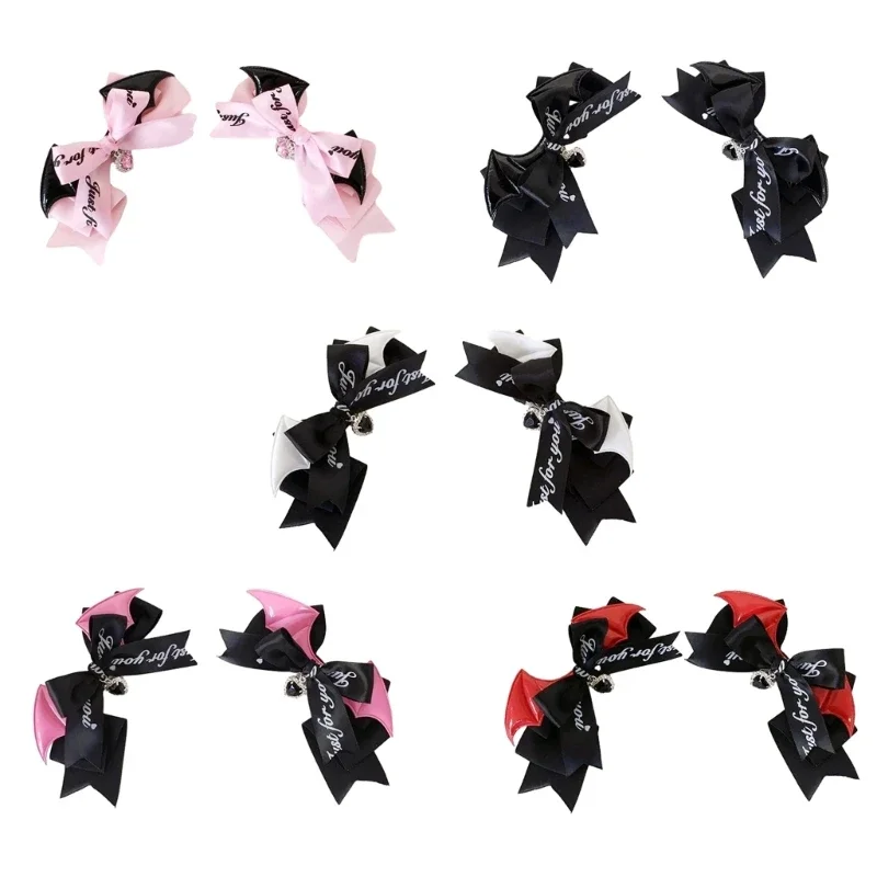 

Gothic Bowtie Hairclip Masquerade Side Pin Lady Punk Cosplay Costume Headpiece