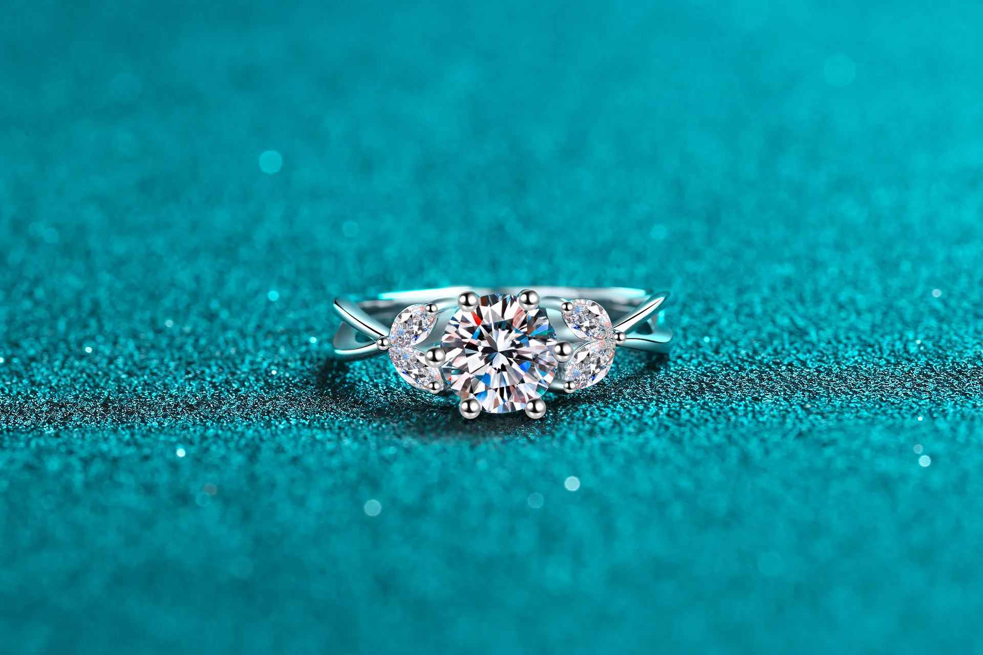 خواتم ماسية للنساء ، مويسانيتي قيراط ، سوليتير لام...