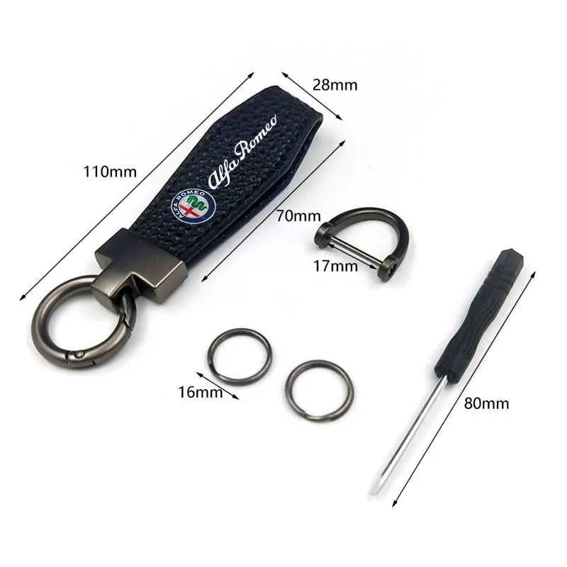 Luxurious Genuine Leather Car Keychain - Premium Craftsmanship Accessories