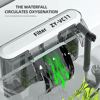 110V 220V Wall-mounted Filter Three-in-one External Fish Tank Circulation Pump Small and Medium Aquarium Waterfall Oxygenation 1