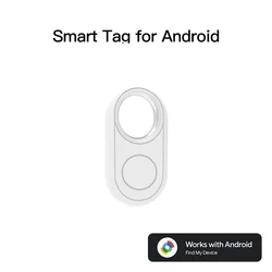 Smart GPS Tracker Tag for Android Devices - Key & Pet Finder Compatible with Google’s Find My App (WHITE)