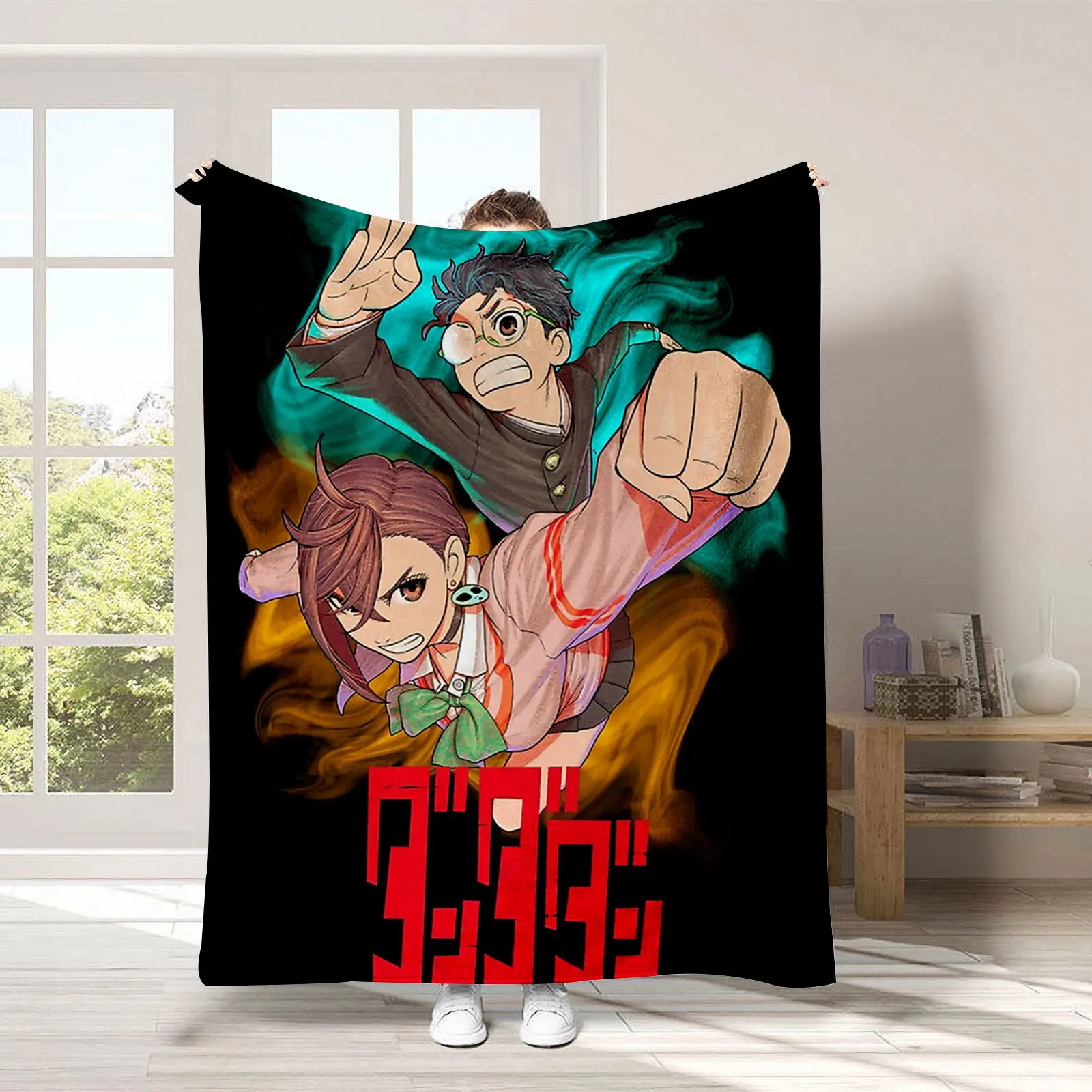 Japanese Anime dandadan Blanket Flannel Throw Blanket for home and decoration Bed Sofa Travel Office Warm Blanket for Winter