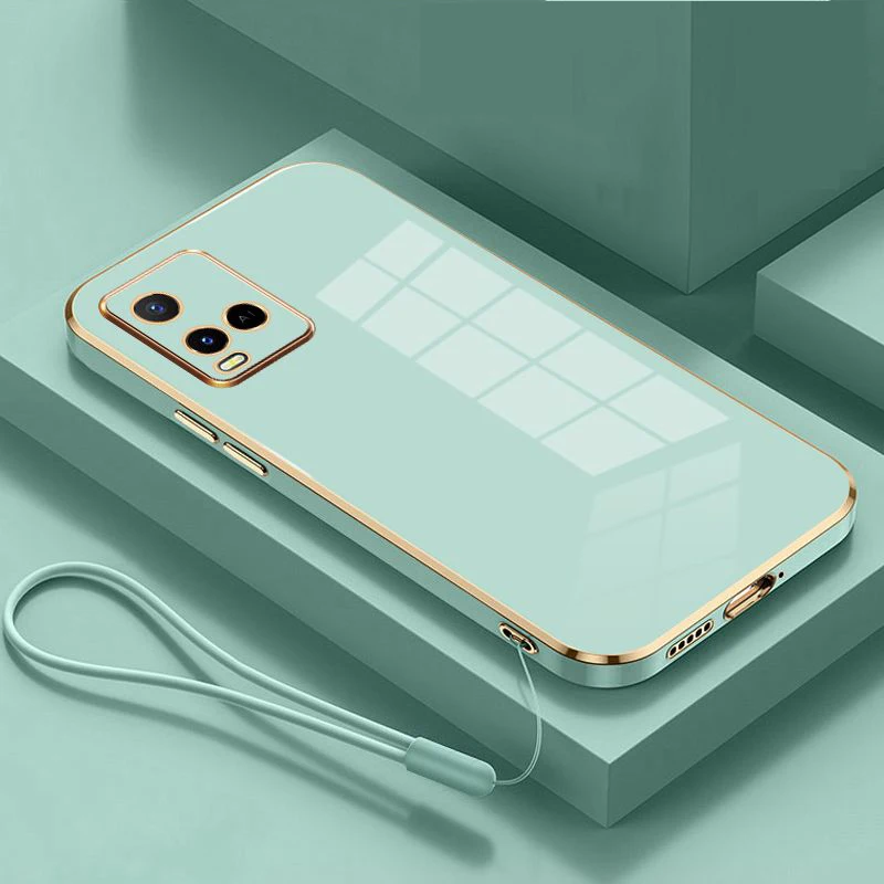 Luxury Square Plating Phone Back Cover Case