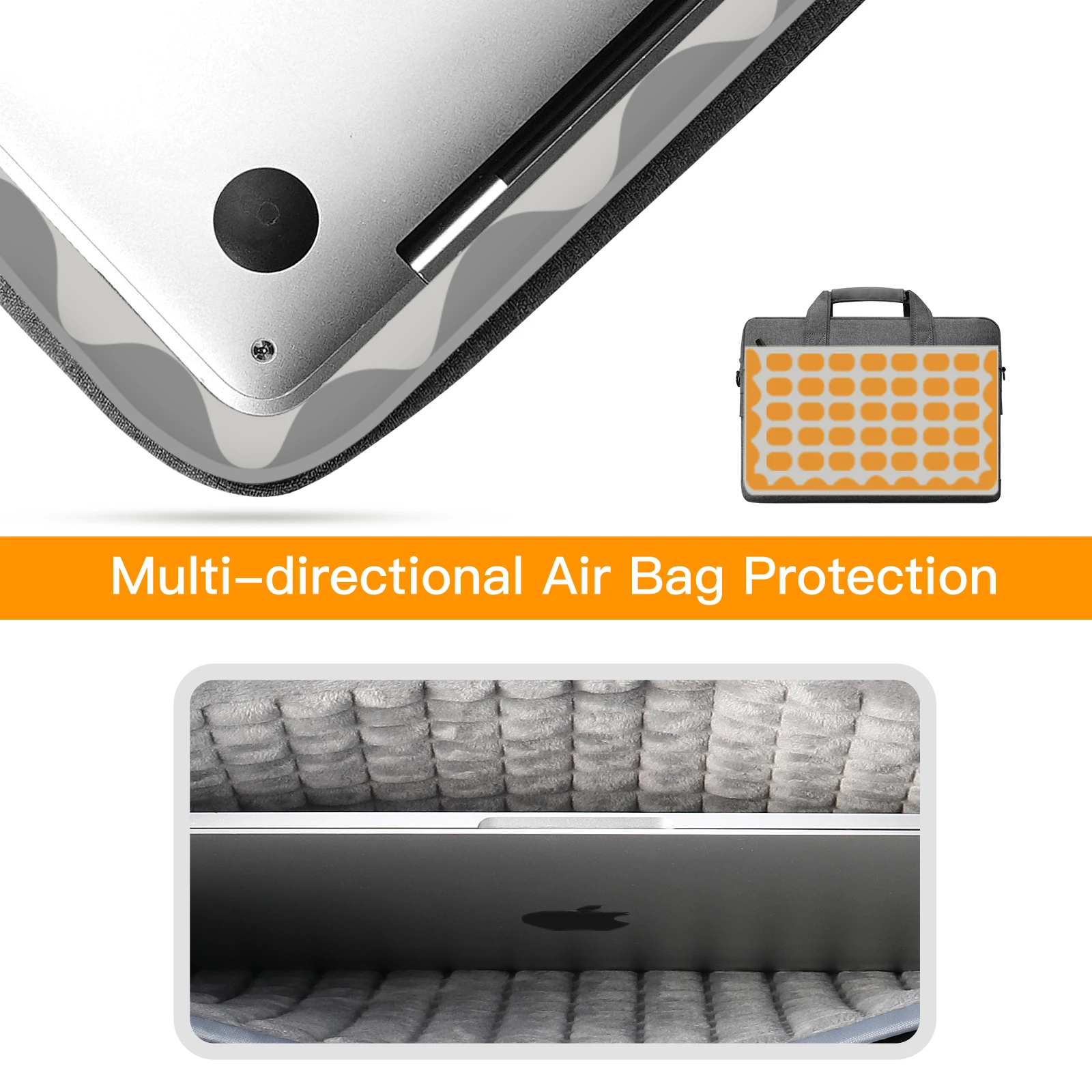 Laptop Bolsa 15.6 16 17.3inch Mulher Man Sleeve Case para Macbook m2 Air m1 Pro 13.3 14 15.4 Bolsa hp Dell Xiaomi Huawei Maleta - Imagem 2