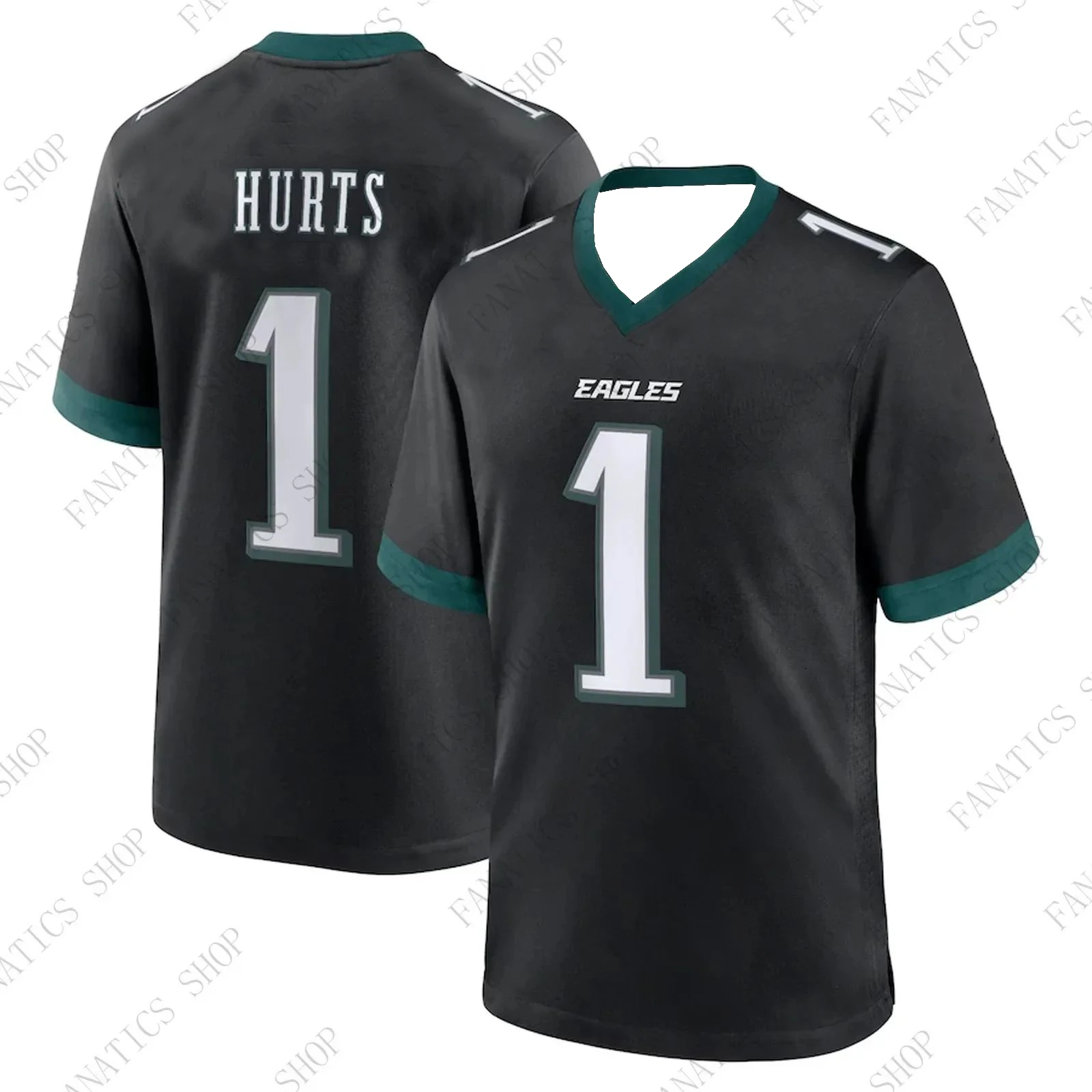 Sportswear Tshirt Philadelphia Eagles No. 1 Football Jersey Sports Comfortable Breathable Competition Jersey T-shirt Adult Children's Game