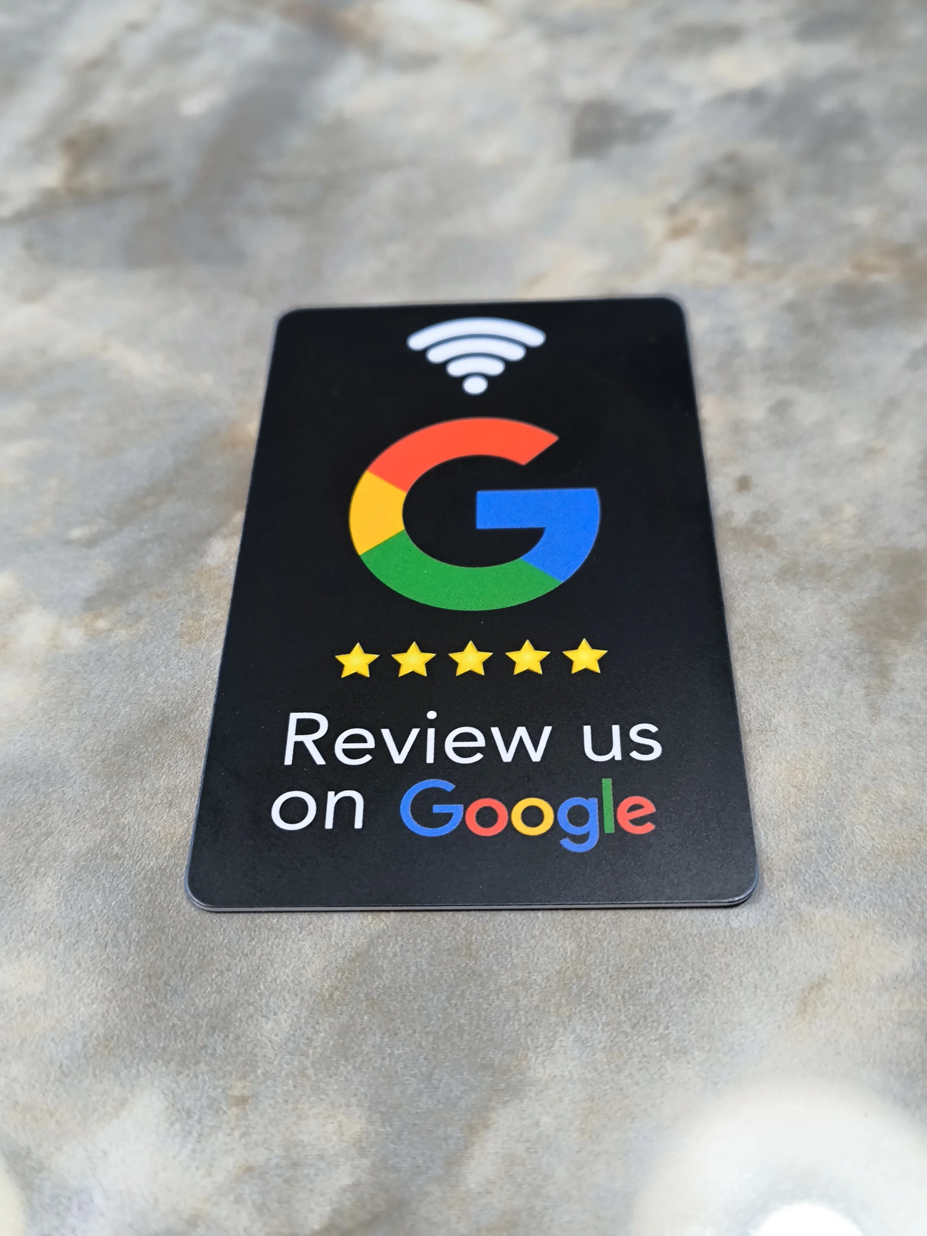 thumbnail image 1 of Estación de mesa NFC con tarjeta de revisión de Google programable de 13,56 Mhz, soporte de marca con pantalla NFC para tarjetas dobladas, 1 of 5