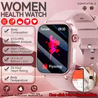 2025New Health Monitor Smart Watch Women ECG Analysis Blood Pressure Menstrual track BT Call 1.39inch Screen Smartwatches Ladies 1