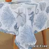 Summer Ocean Sealife Rectangle Waterproof Tablecloth Holiday Party Decor Washable Kitchen Dining Tablecloth Home Decorations 4