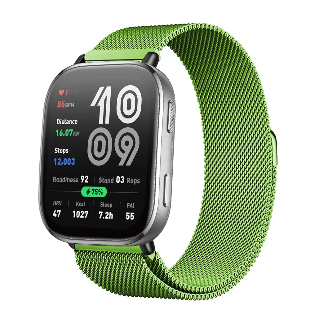 Magnetic Metal Mesh Smartwatch Wristband - 22mm Strap Bracelet