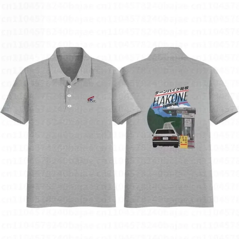 혼다 레이싱 브랜드 오토바이 남성용 폴로 셔츠 사이클링 통기성 셔츠 패션 프린팅 반팔 루즈핏 카라 오프로드 웨어