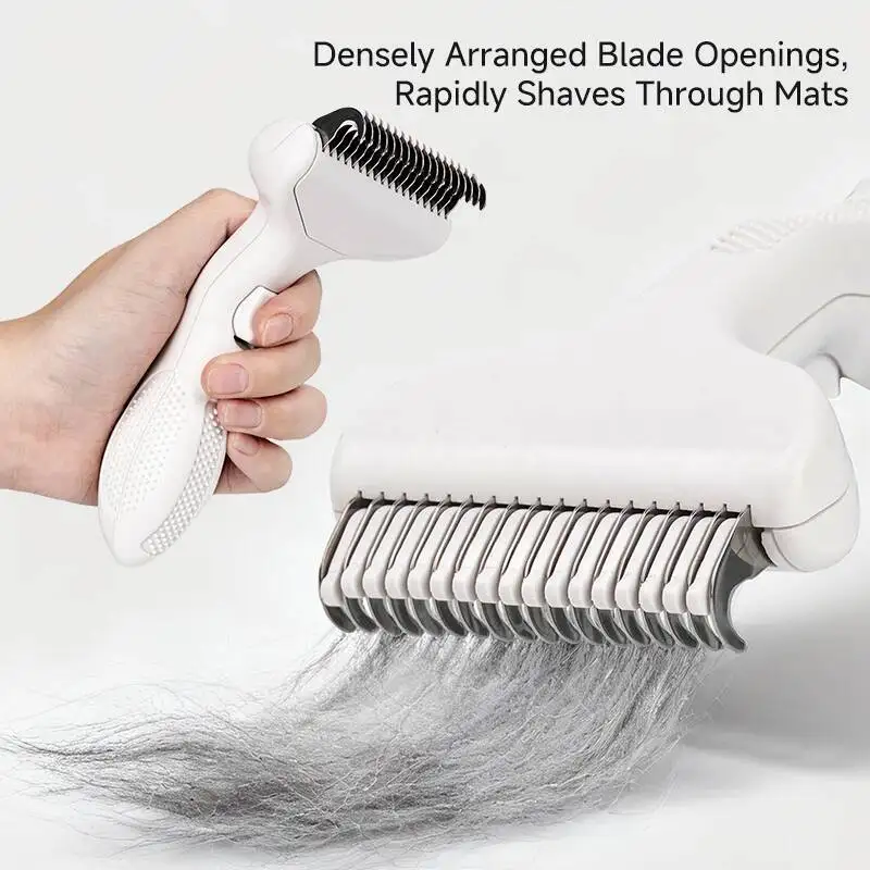 Floating Stainless Steel Removal Brush Curved Design For Long Hair Breeds Puppy Cat Pet Products Dog Grooming_voghion.com