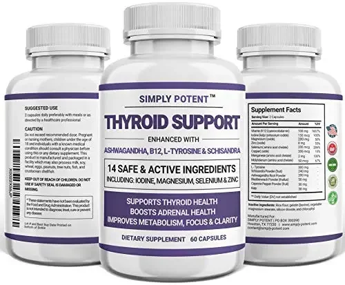 Powerful Thyroid Adrenal Support Supplement Women Men With Iodine Ashwagandha For Energy, Metabolism, And Focus_voghion.com