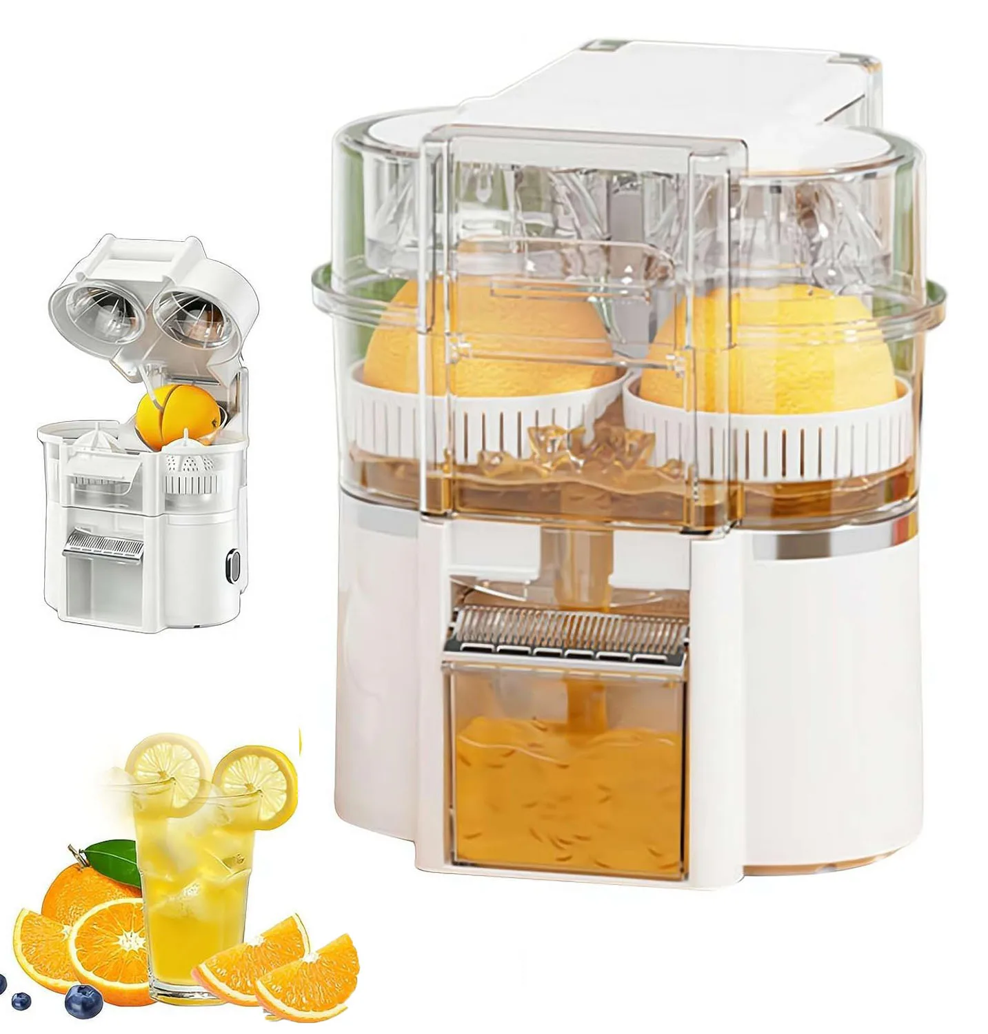 Double Head Electric Juicer Automatic Slag Separation Household_voghion.com