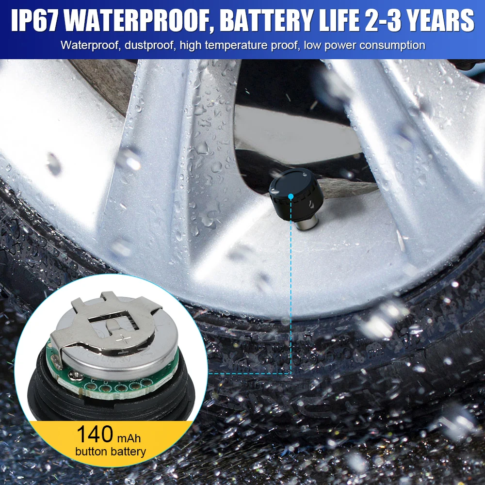  5.0 TPMS ,  ڵ Ÿ̾ з ͸ ý, Ʈ ȵ̵  IOS   ׼, 0-100PSI